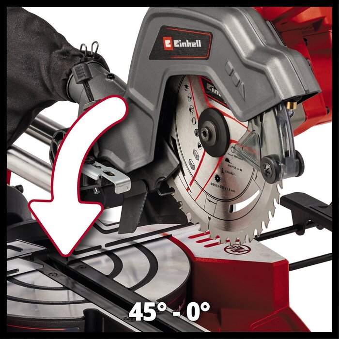 Einhell TE-MS 36/8 L Li Solo - Accu Radiaal-, Afkort-/Verstekzaag - Ø216 mm - Power X-Change
