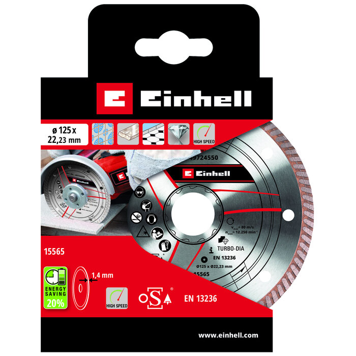 Einhell Diamantslijpschijf - 1 stuk - Ø125x22x1,2 mm