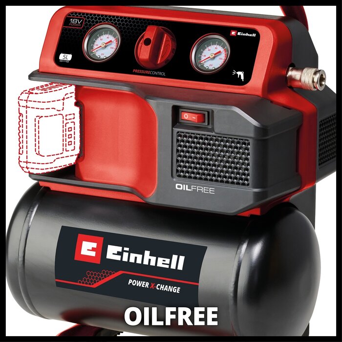 Einhell TE-AC 18/75 Li OF Solo - Accu Compressor - Power X-Change