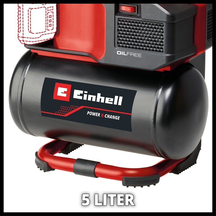 Einhell TE-AC 18/75 Li OF Solo - Accu Compressor - Power X-Change