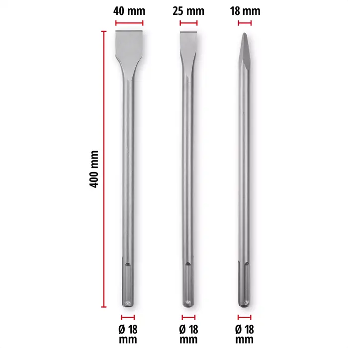 Einhell Beitelset - 3-delig - SDS-Max