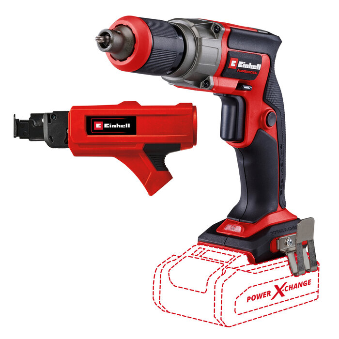 Einhell TP-DY 18 Li BL Solo + Magazijn - Accu Gipsplaatschroevendraaier - Power X-Change