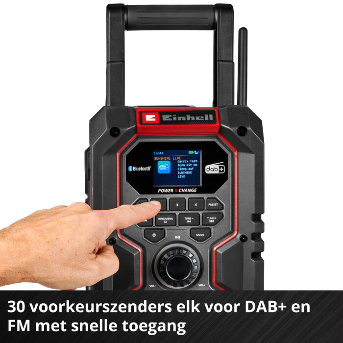 Einhell Bouwradio TE-CR 18 Li DAB+/FM/BT - Solo