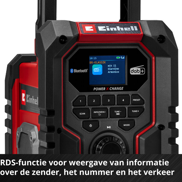 Einhell Bouwradio TE-CR 18 Li DAB+/FM/BT - Solo