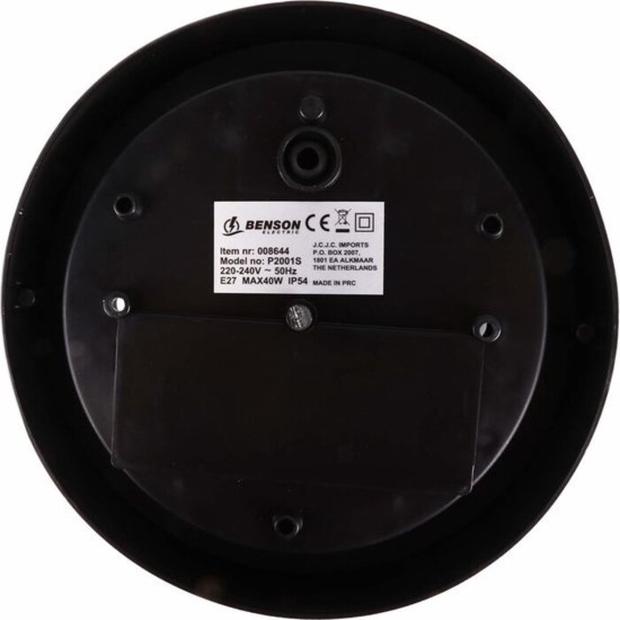 Benson Tools Bulleye lamp rond zwart