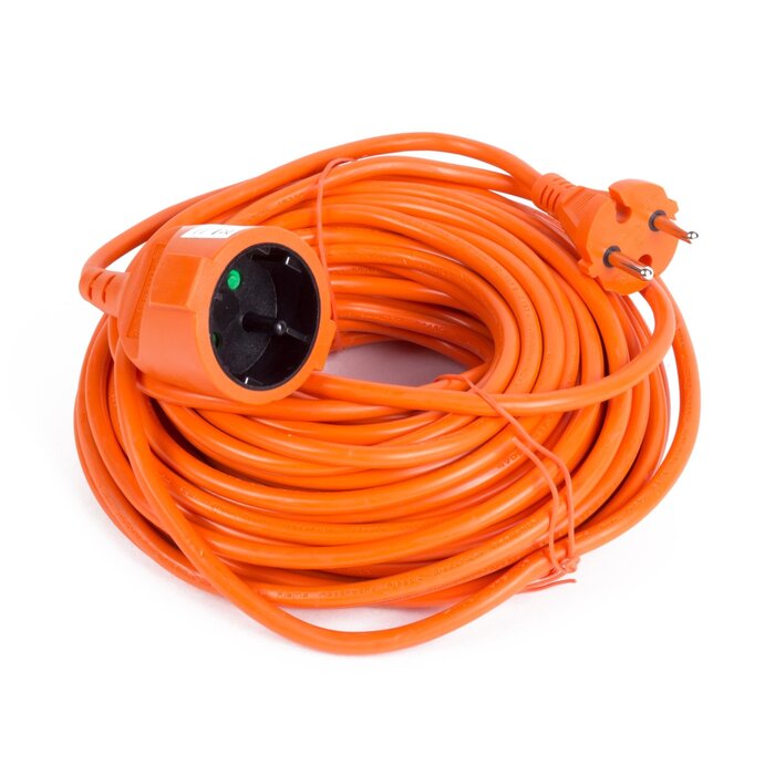 Benson Tools Verlengsnoer 2 x 1.0 20 mtr oranje