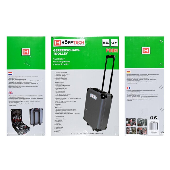 Benson Tools Benson Gereedschapskoffer-trolley 186 dlg