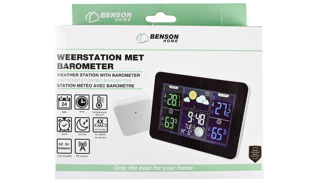 Benson Tools Benson Weerstation met barometer in-en outdoor