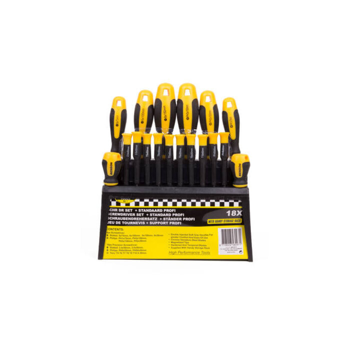 Benson Tools Benson Schroevendraaier set 18 dlg + standaard