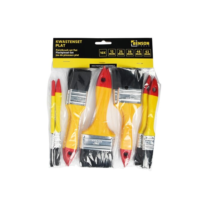 Benson Tools Benson Kwastenset 10-delig – Plat