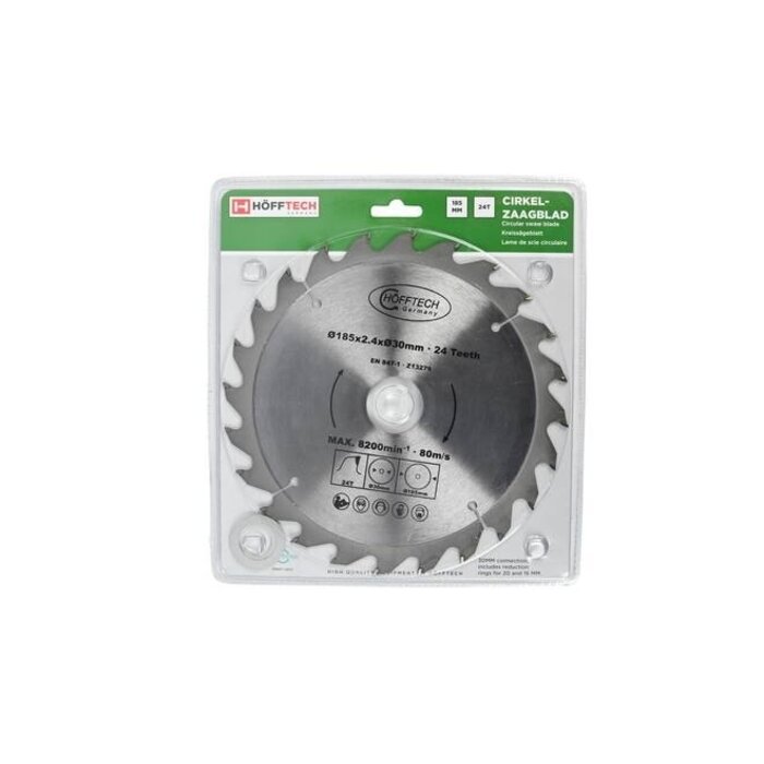 Hofftech Cirkelzaagblad 185 x 30 - 24 tands