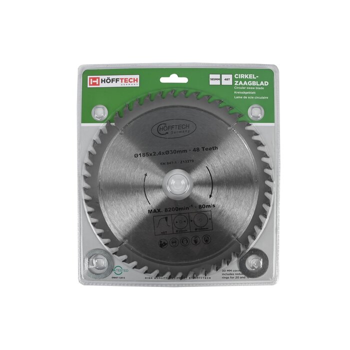 Hofftech Cirkelzaagblad 185 x 30 - 48 tands