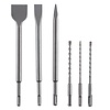 Set SDS+ boren/beitels 6PCS - boren (5.5, 6 en 7mm) en 3 SDS+ beitels (puntbeitel, vlakbeitel, spadebeitel)