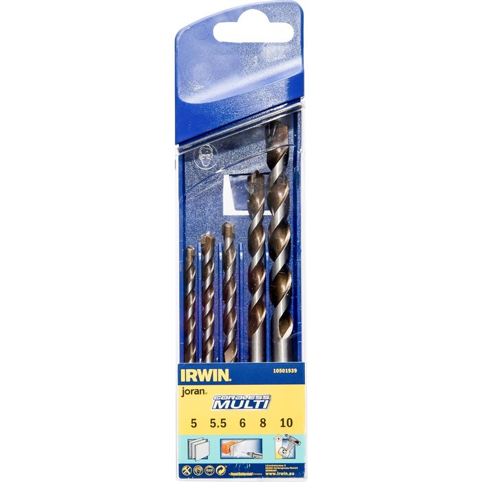 IRWIN Multimateriaalboren Set 5PCS 5/5.5/6/8/10mm