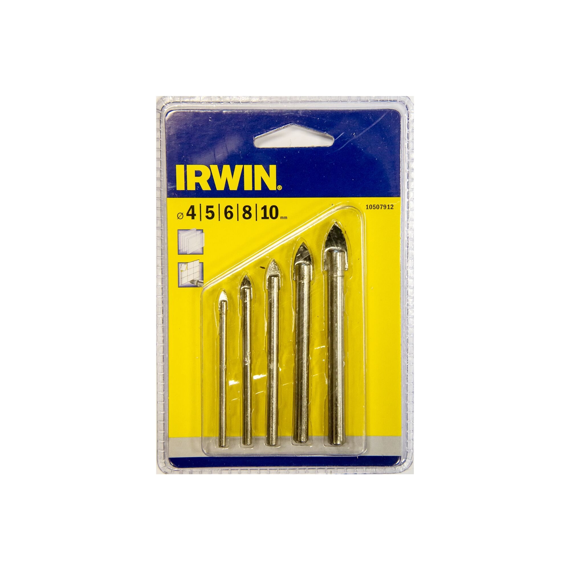 IRWIN Glas en tegel 5PCS Set: 4/5/6/8/11mm