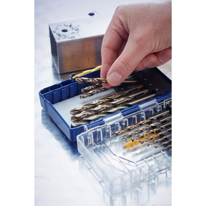 HSS Metaalboor 135° Cobalt, 15PCS Set: 1,5 tot 10,0mm