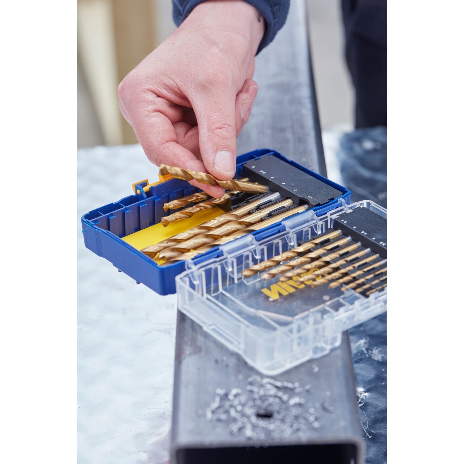 HSS Metaalboren 135° Titanium, 15PCS Set: 1,5 tot 10,0mm