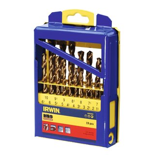 HSS Metaalboren 135° Titanium, 19PCS Set in metalen koffer: 1,0 - 10,0 mm