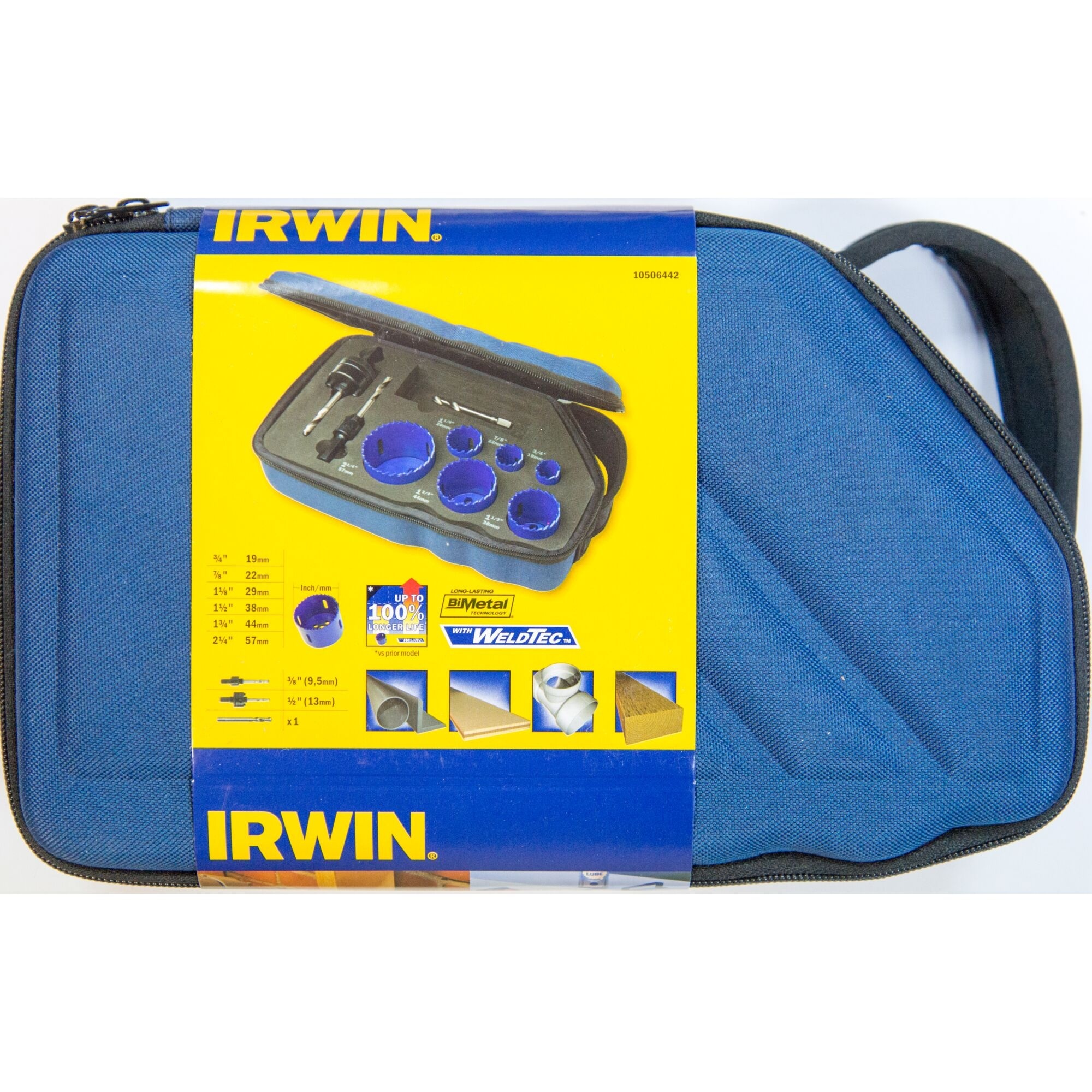 IRWIN Gatzaagkit 600P: 19, 22, 29, 38, 44, 57mm