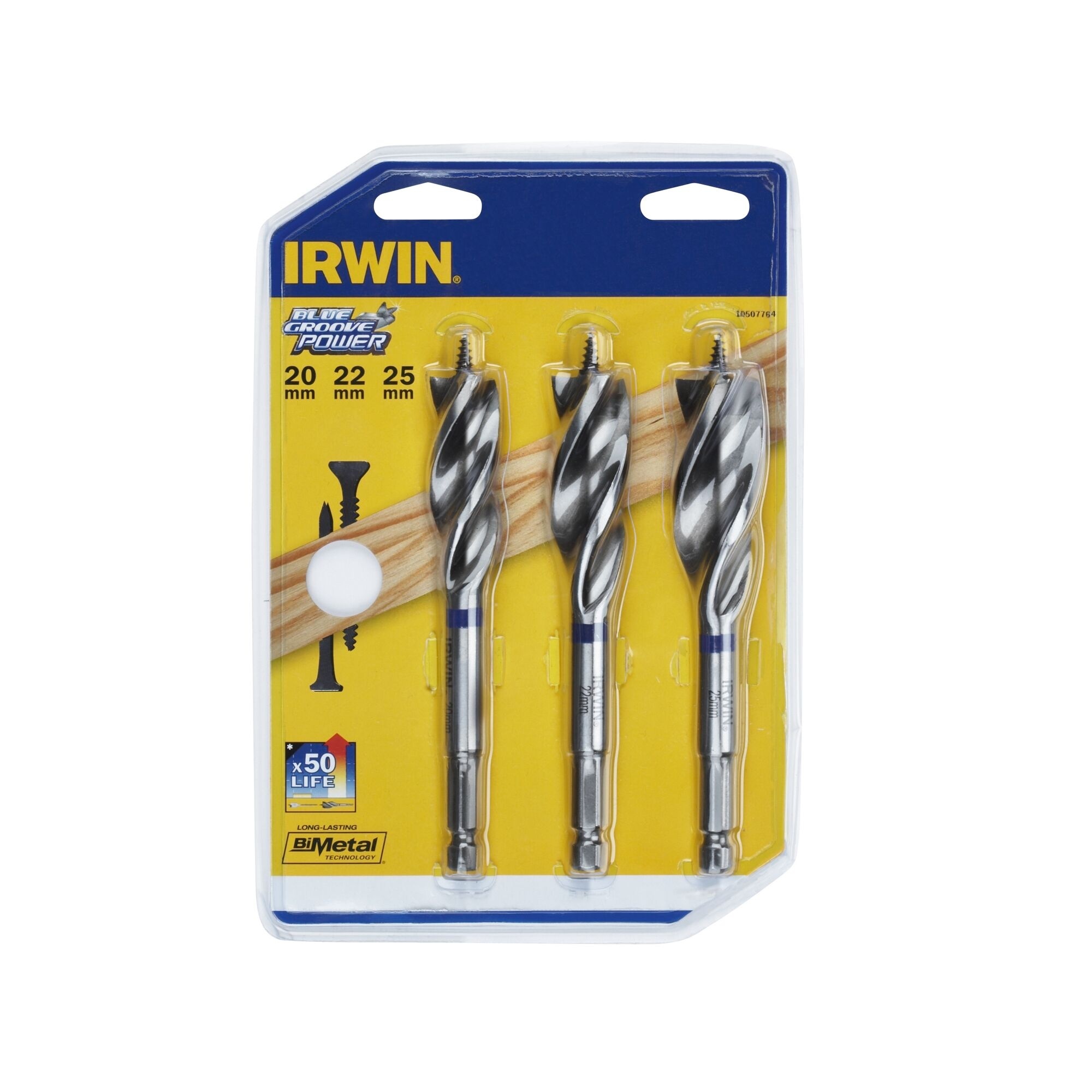 IRWIN Set Blue Groove Power 3PCS, 20/22/25mm