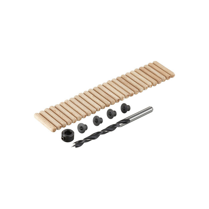 IRWIN DeuvelSet 32PCS, 26 deuvels 6mm, houtboor 6mm, 4 centreerpunten, 1 dieptestop