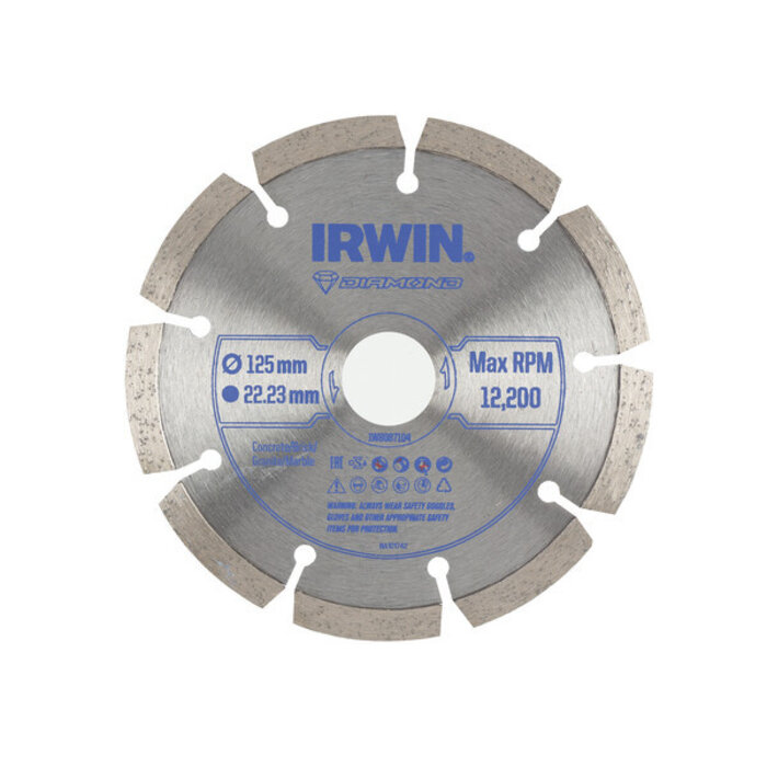 IRWIN Pro Performance diamantzaagblad 125mm voor haakse slijper, steen, gesegmenteerde rand