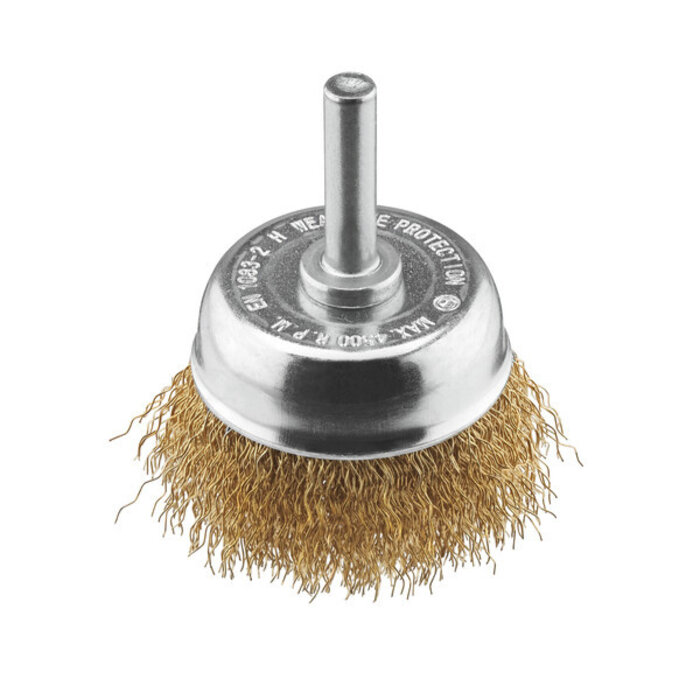 IRWIN Komstaaldraadborstel messing (boormachine) voor hout, diameter 50mm.