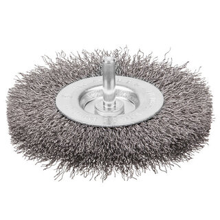 Staaldraadborstel (boormachine) voor steen, beton, staal, diameter 100mm, dikte 17mm.