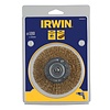 IRWIN Staaldraadborstel messing (boormachine) voor hout, diameter: 100mm. Dikte: 12mm.