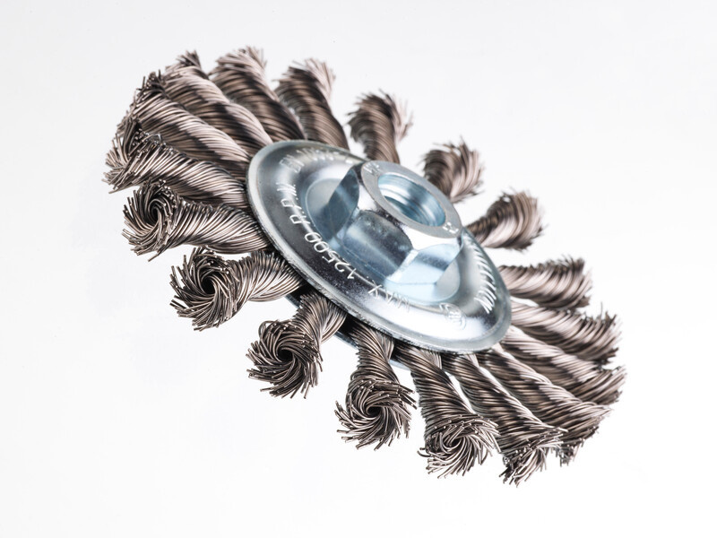 IRWIN Staaldraadborstel (haakse slijper) voor metaal, beton, diameter 115mm. Dikte: 13mm.