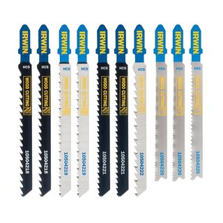 Set decoupeerzaagbladen 10PCS, T-schacht Hout & metaal