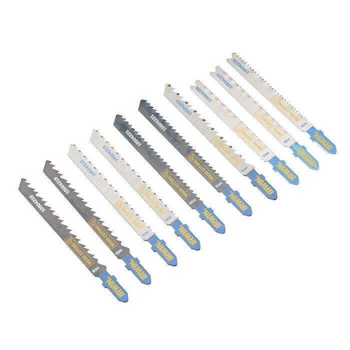 IRWIN Set decoupeerzaagbladen 10PCS, T-schacht Hout & metaal