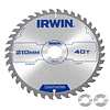IRWIN Cirkelzaagblad T.C.T 210mm/40T- asgat 30mm