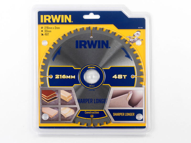 IRWIN Cirkelzaagblad T.C.T 216mm/48T- asgat 30mm