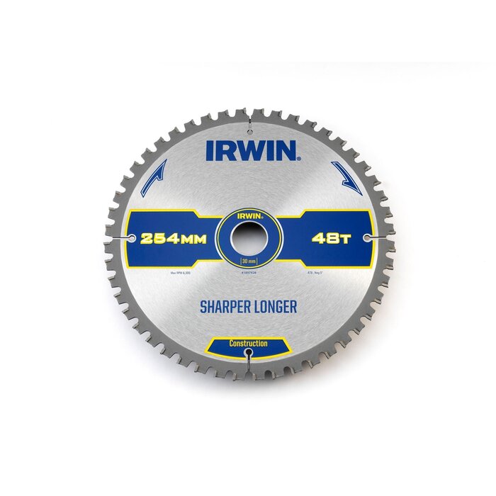 IRWIN Cirkelzaagblad T.C.T 254mm/48T- asgat 30mm