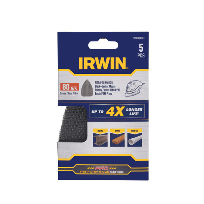 IRWIN Schuurgaas handpalm universeel, klittenband, K80.