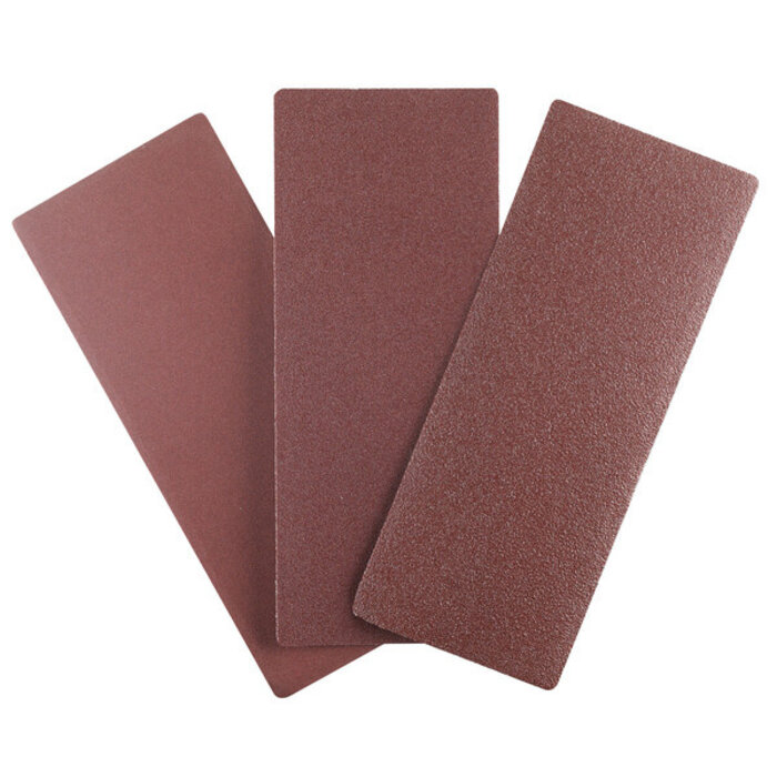 IRWIN Schuurstroken 1/3 vlakschuur 50 STUKS (alle merken) met klem, geen perfo, 230x93mm, 15x K60, 15x K100 en 20x K150.