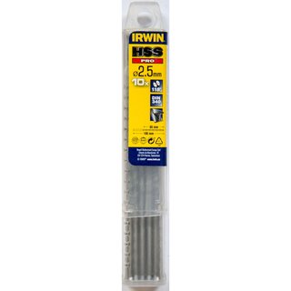 HSS PRO Metaalboor (lang) 118° 2.5mm 10PCS