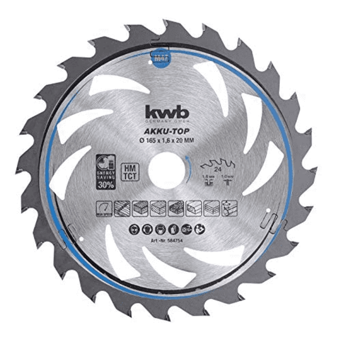 Zaagblad 165x20 mm 24 Tands