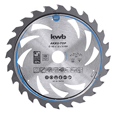 KWB Zaagblad 165x20 mm 24 Tands
