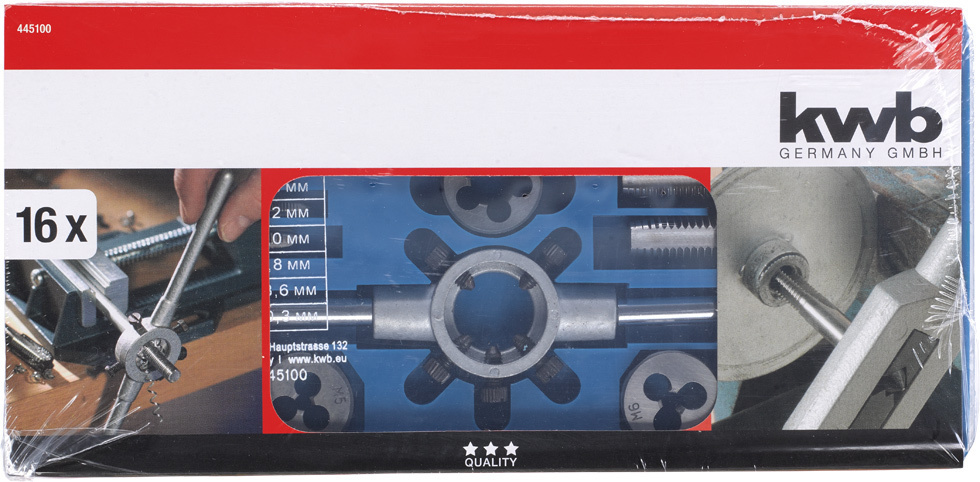 KWB Draadsnijgereedschap set 16-delig