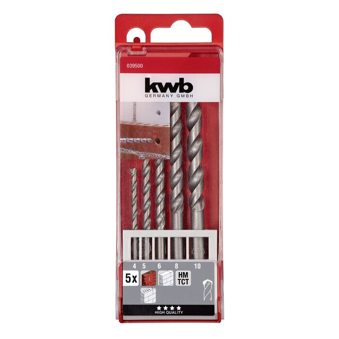 KWB Steenborenset 4-10mm - 5-delig