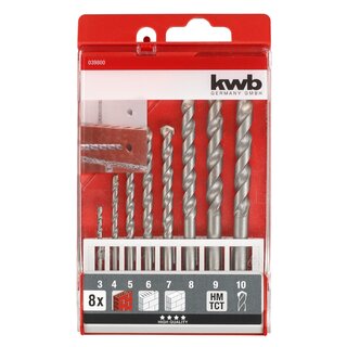 KWB Steenborenset 3-10mm - 8-delig