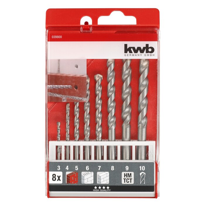 KWB Steenborenset 3-10mm - 8-delig