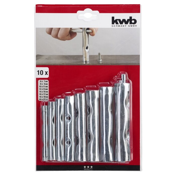 KWB Pijpsleutel-set 10-delig