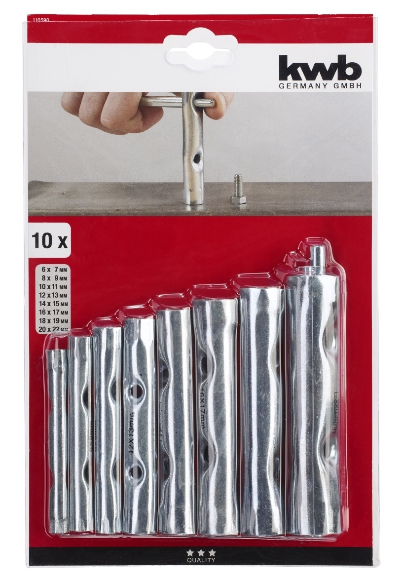 KWB Pijpsleutel-set 10-delig