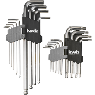 KWB Stiftsleutelset zeskant/torx 18-delig