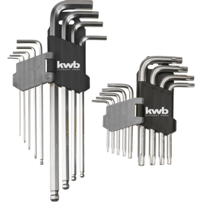KWB Stiftsleutelset zeskant/torx 18-delig