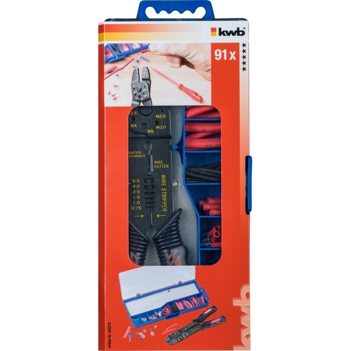 KWB Kabelschoen en krimpkous set - 91-delig