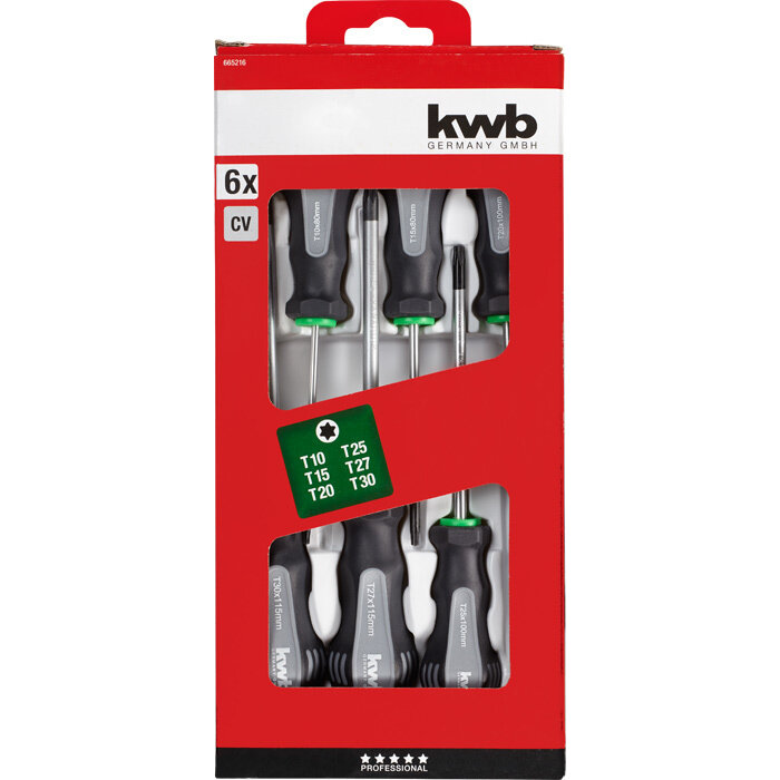 KWB Torx Schroevendraaierset 6-Delig